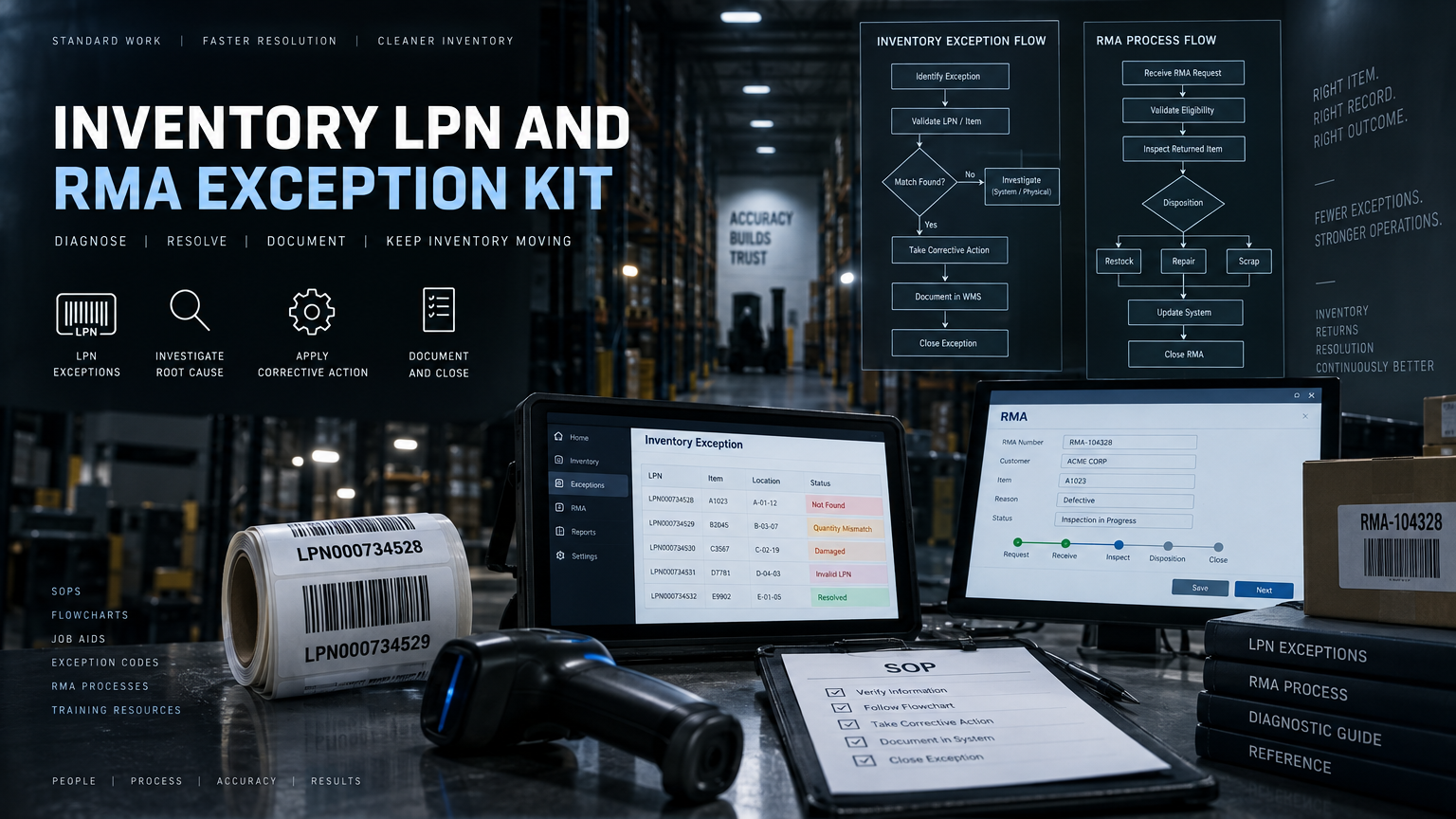 Inventory, LPN & RMA Exception Kit