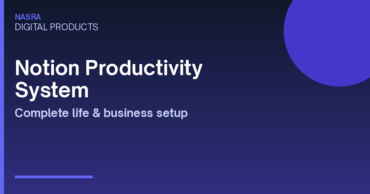 Notion Productivity System