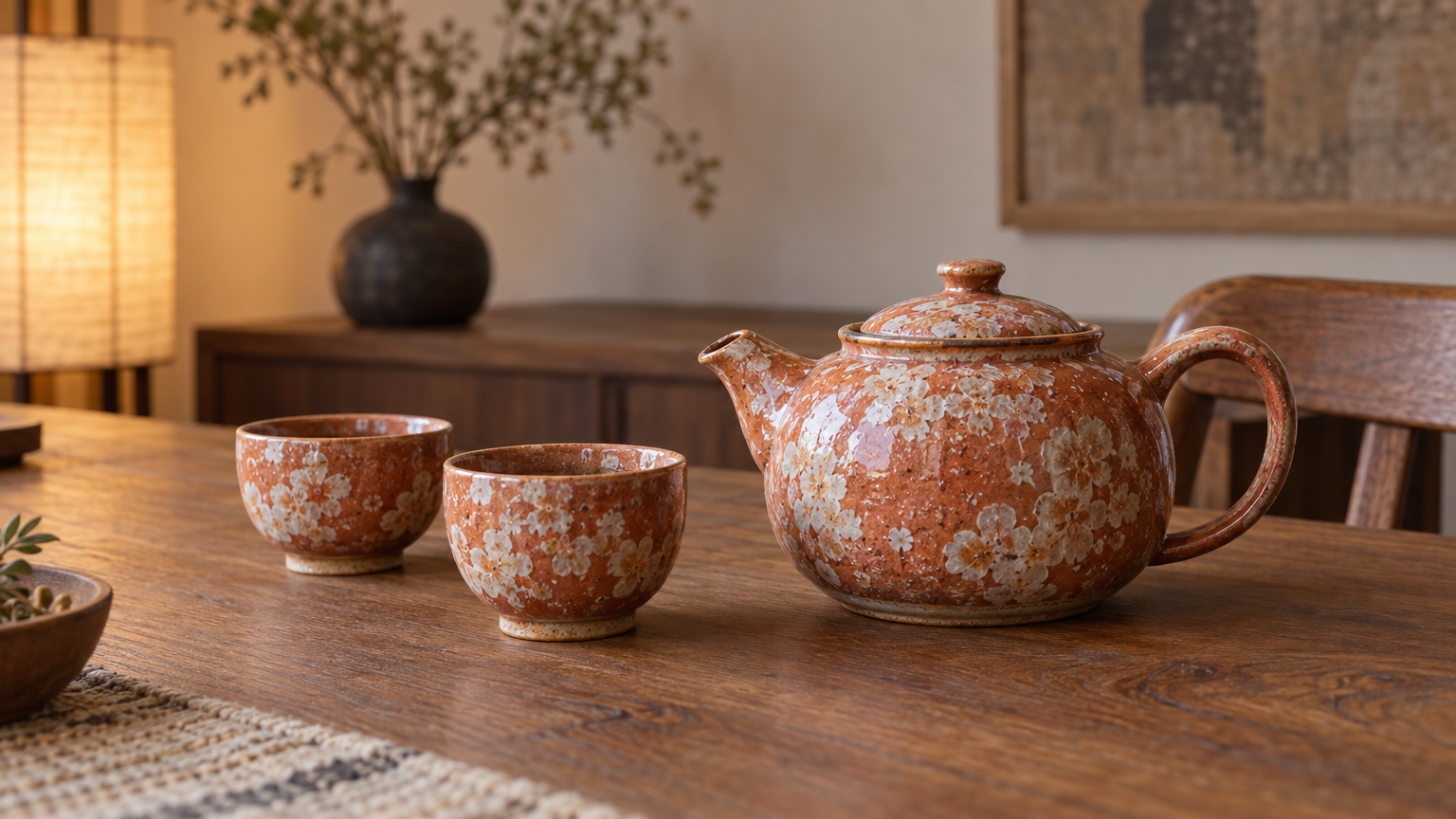 Teapot & Two Cups
