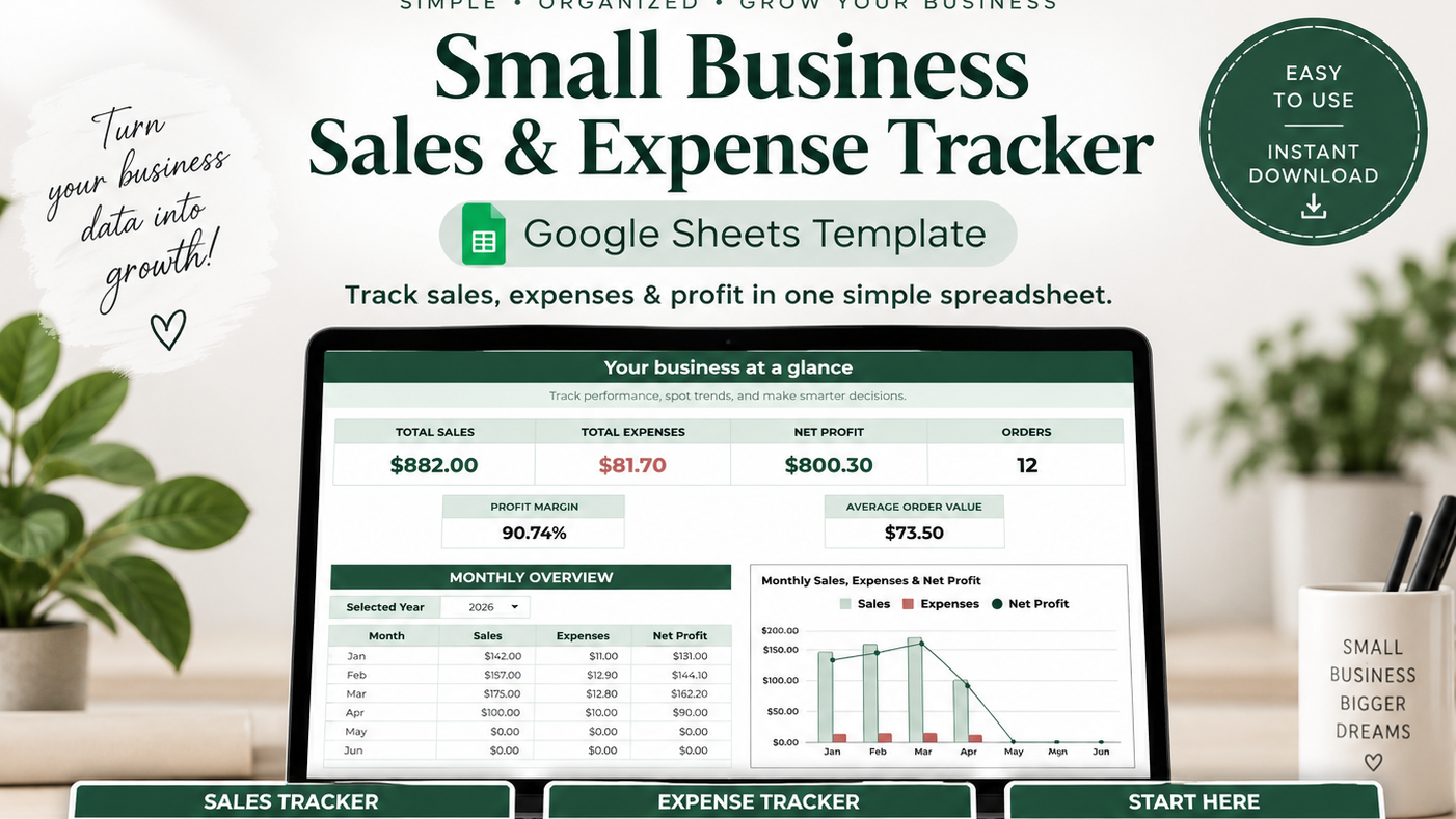 Small Business Sales & Expense Tracker