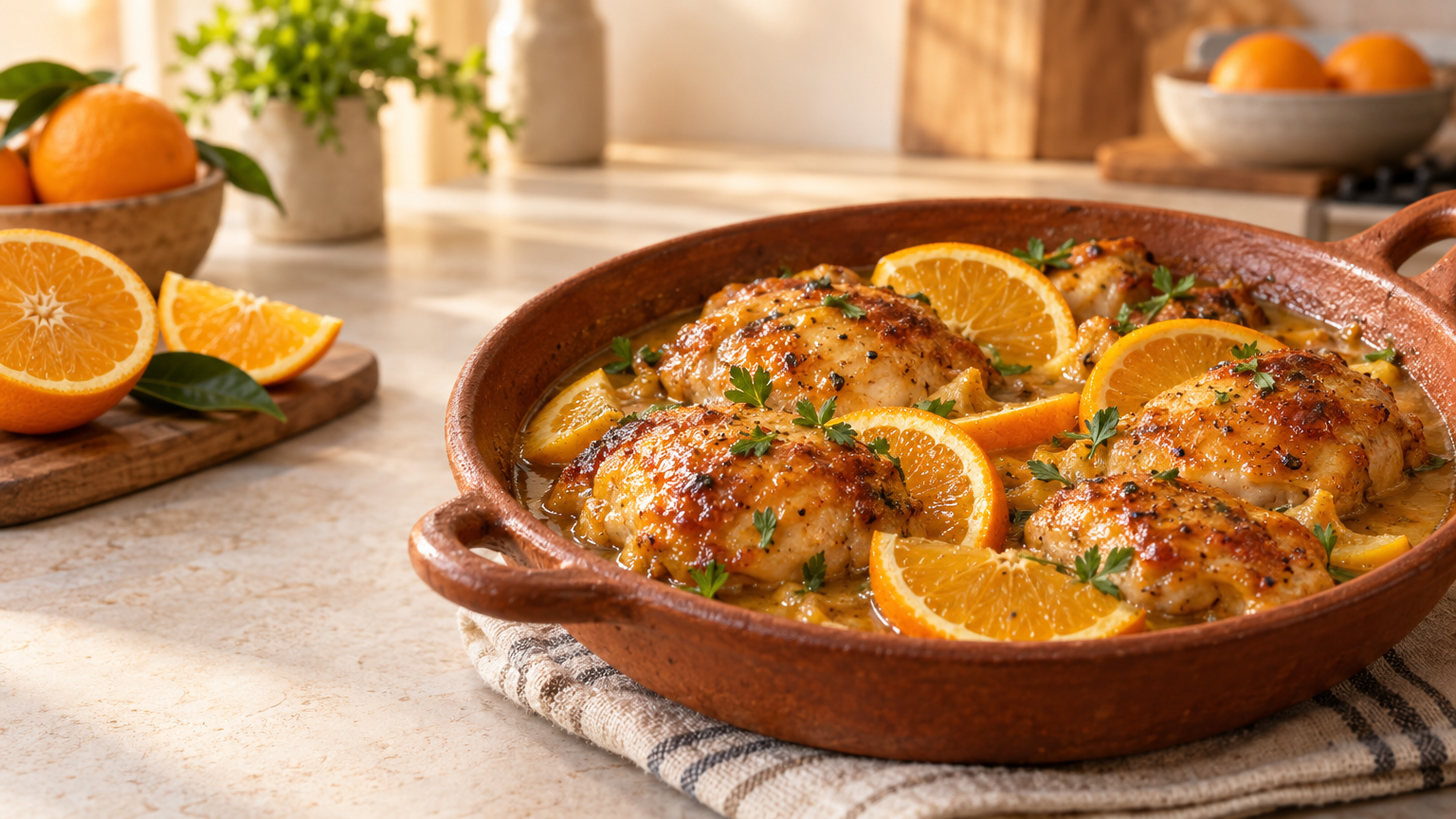 Pollo a la naranja