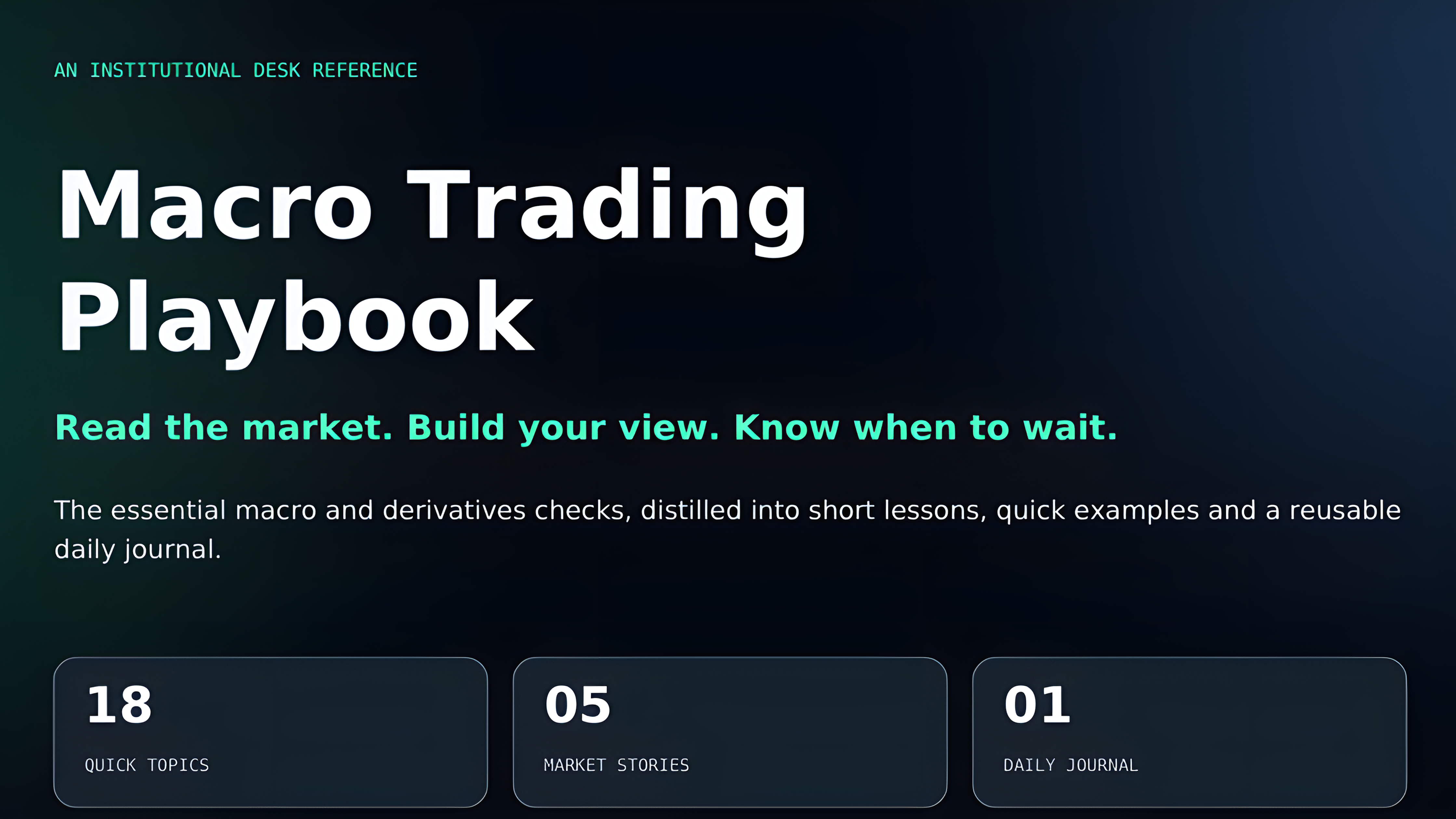 Legion Macro Trading Playbook