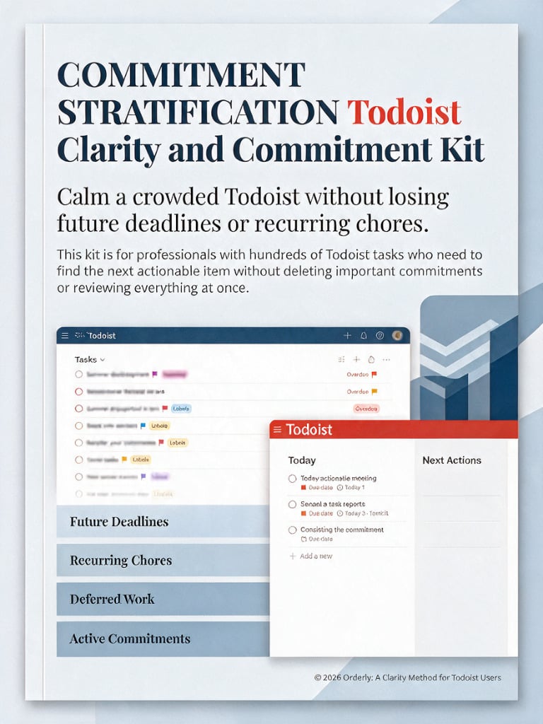 Commitment Stratification: Todoist Clarity and Commitment Kit
