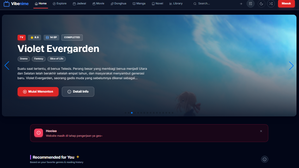Anime Streaming Website Template with Bootstrap 5