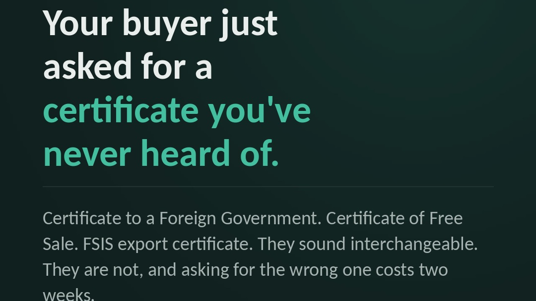 Exportable — Shipping food out of the United States
