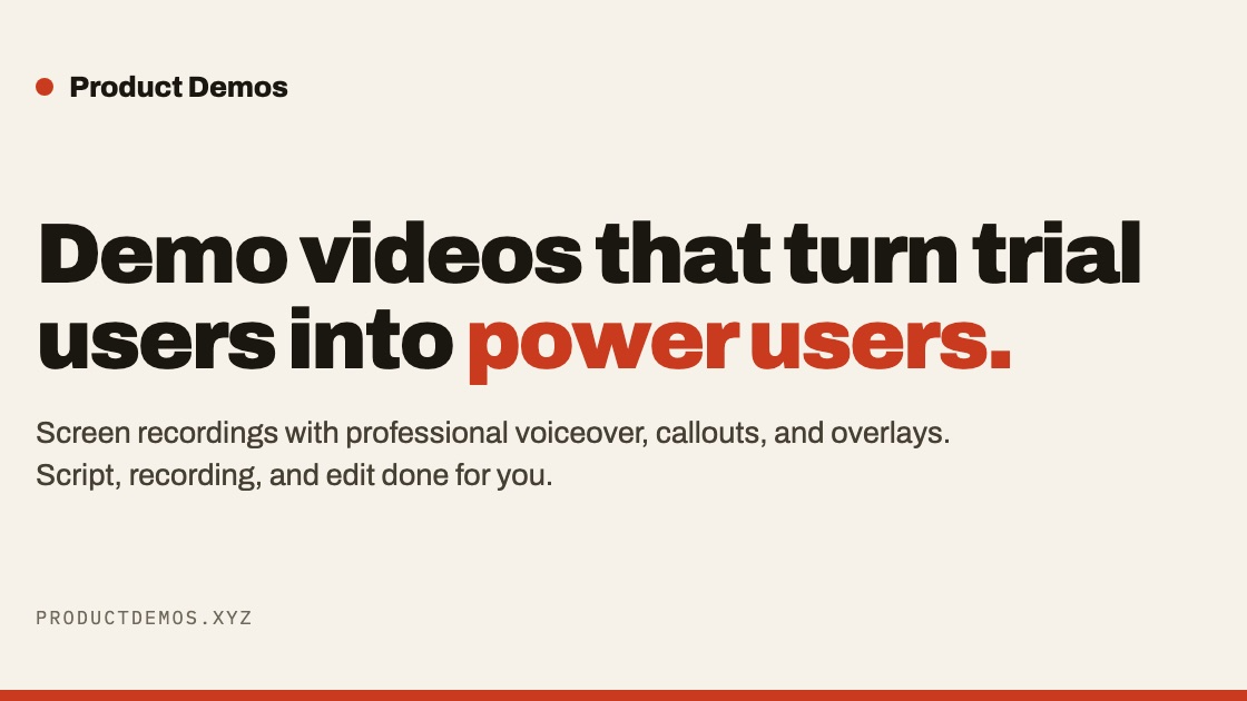 Product demo video