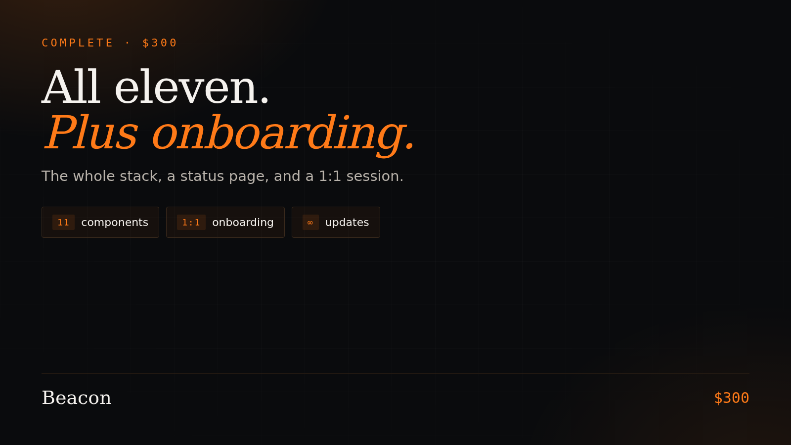 Beacon Complete + Onboarding