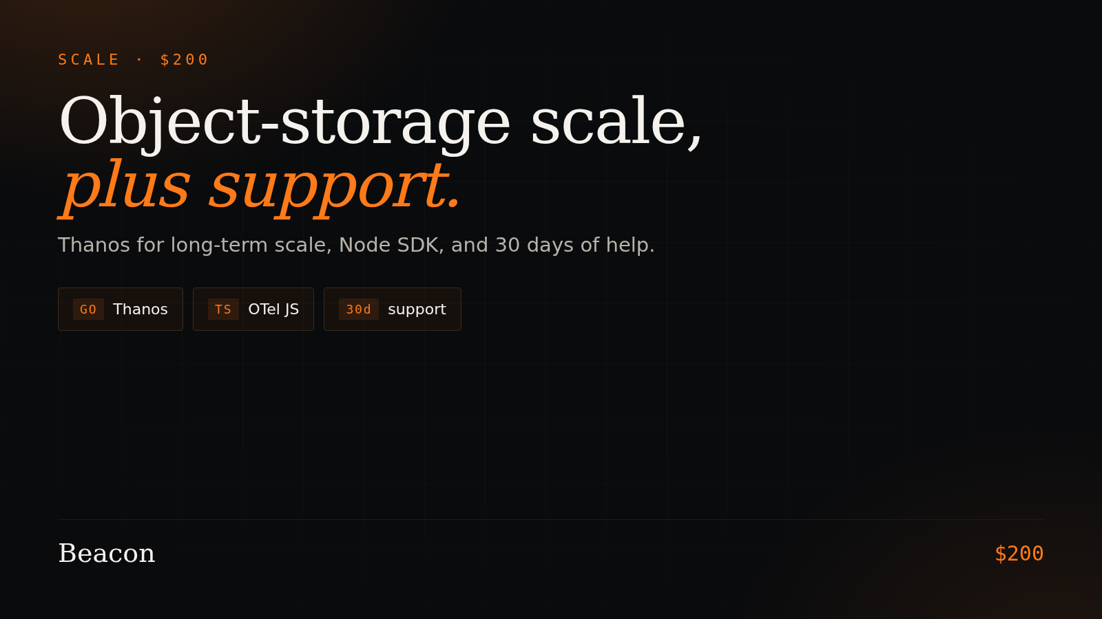 Beacon Scale + Support