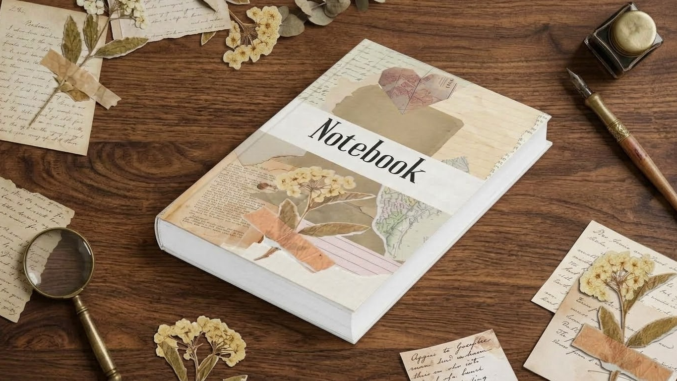 Vintage Aesthetic Scrapbook Digital Notebook & Journal