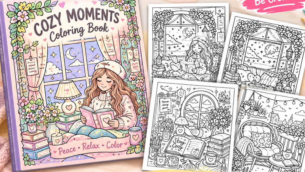 Cozy Moments Coloring Pages