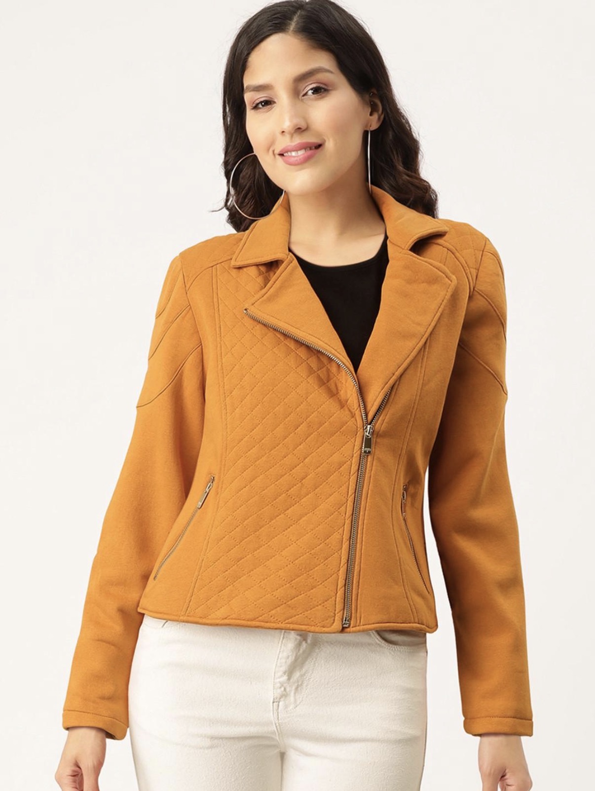 Camel Quilted Jacket