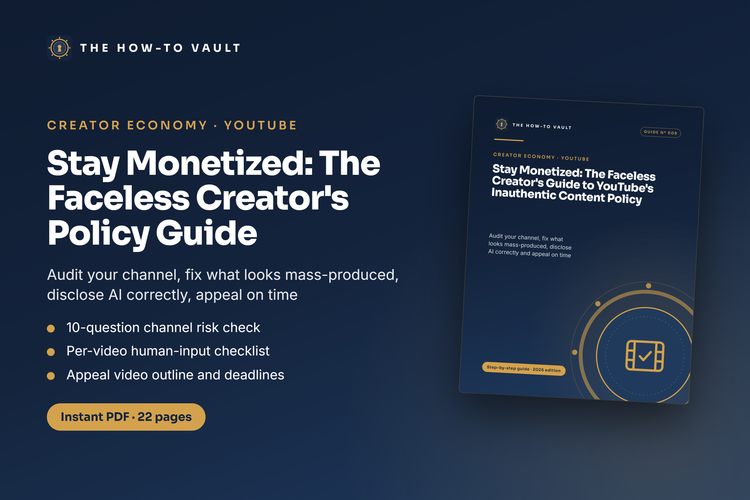 Stay Monetized: YouTube Inauthentic Content Policy Guide for Faceless Channels
