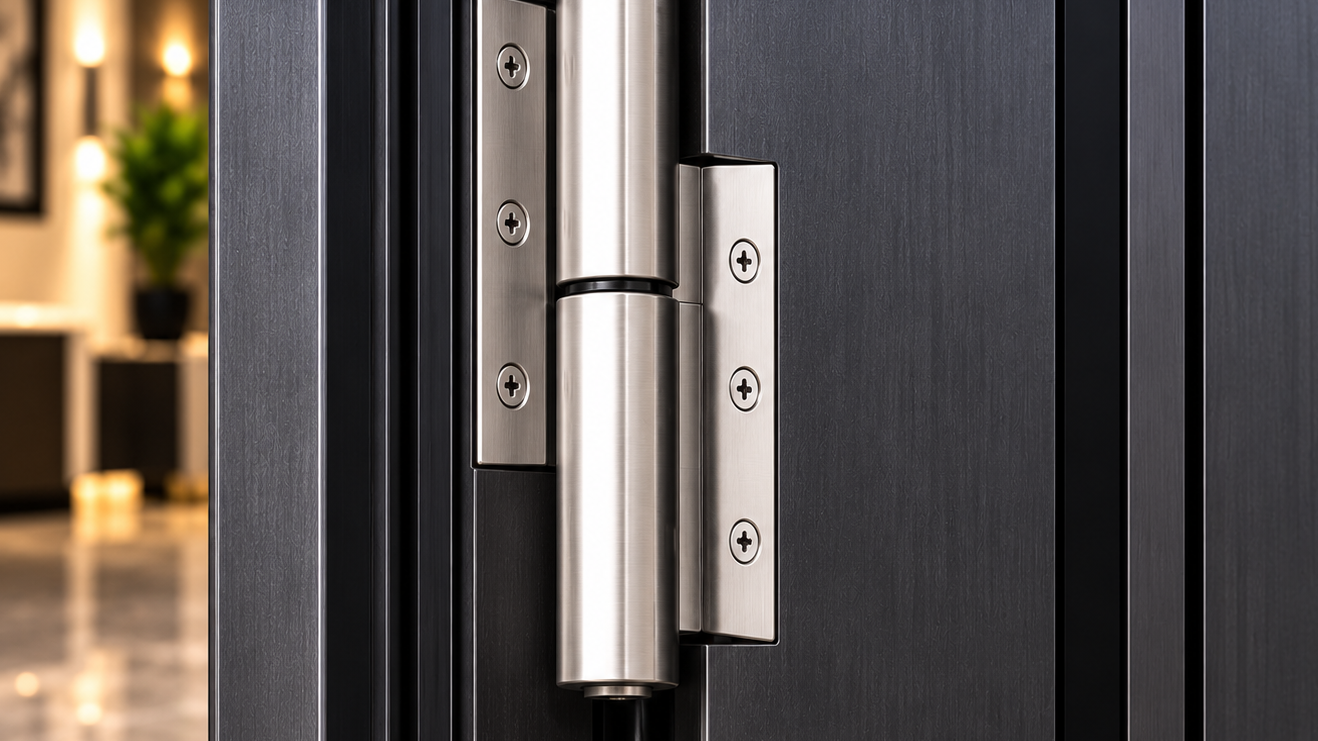 Modern Aluminum & Wood Security Entrance Door 🚪