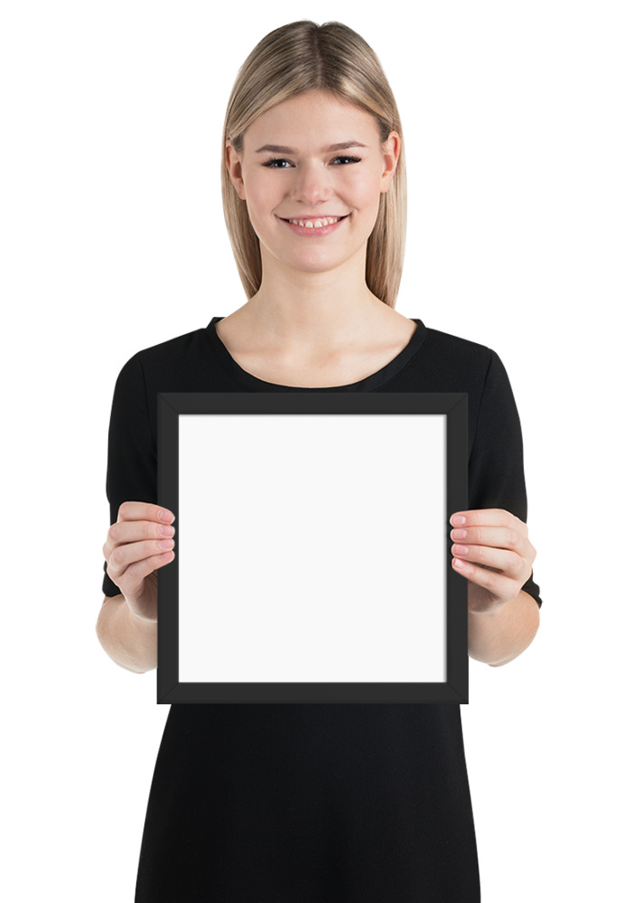 Framed Matte Poster — Black, 10″×10″