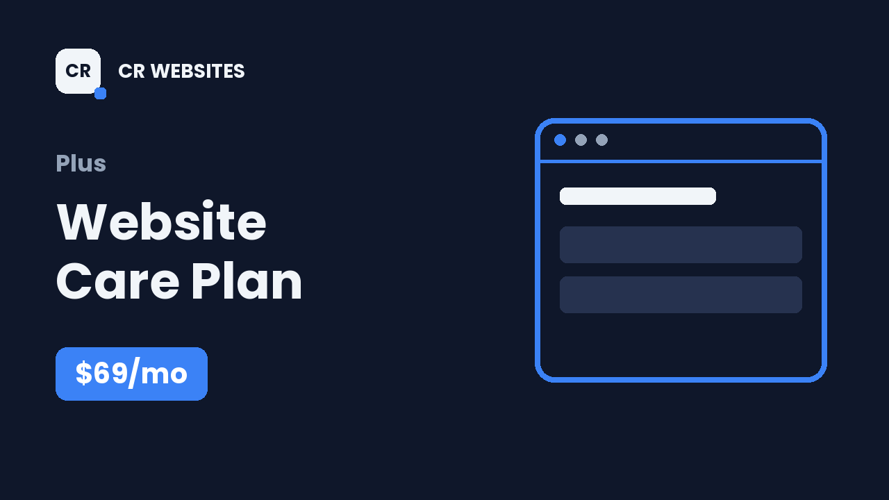 Website Care Plan – Plus