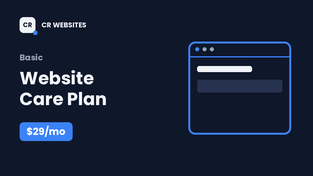 Website Care Plan – Basic