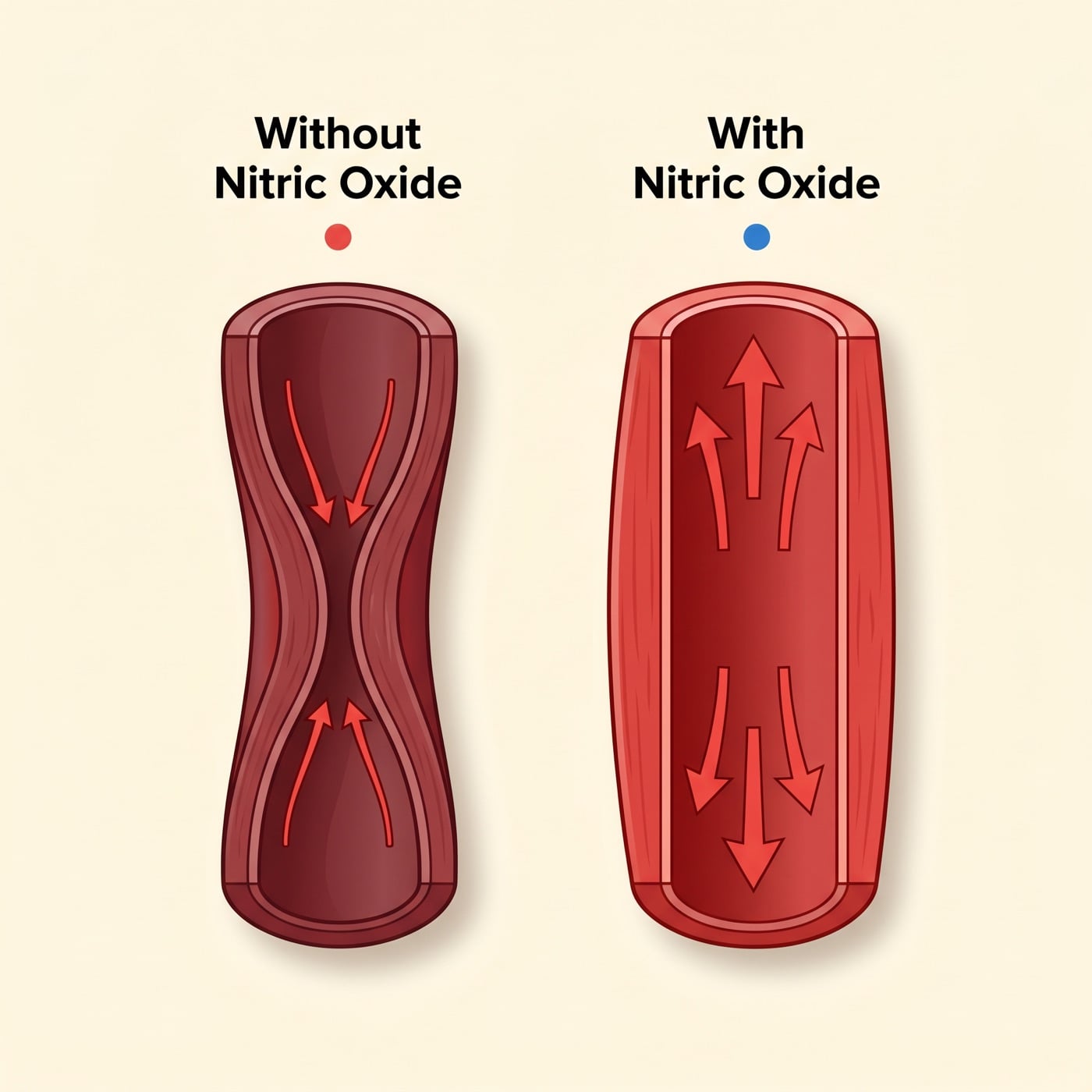 Nitric oxide vessel comparison