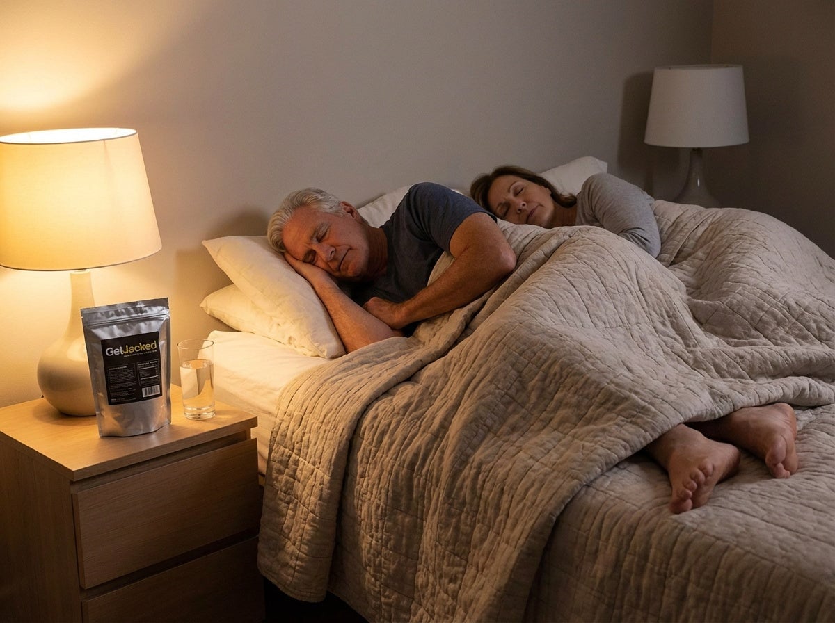 Man sleeping peacefully warm feet