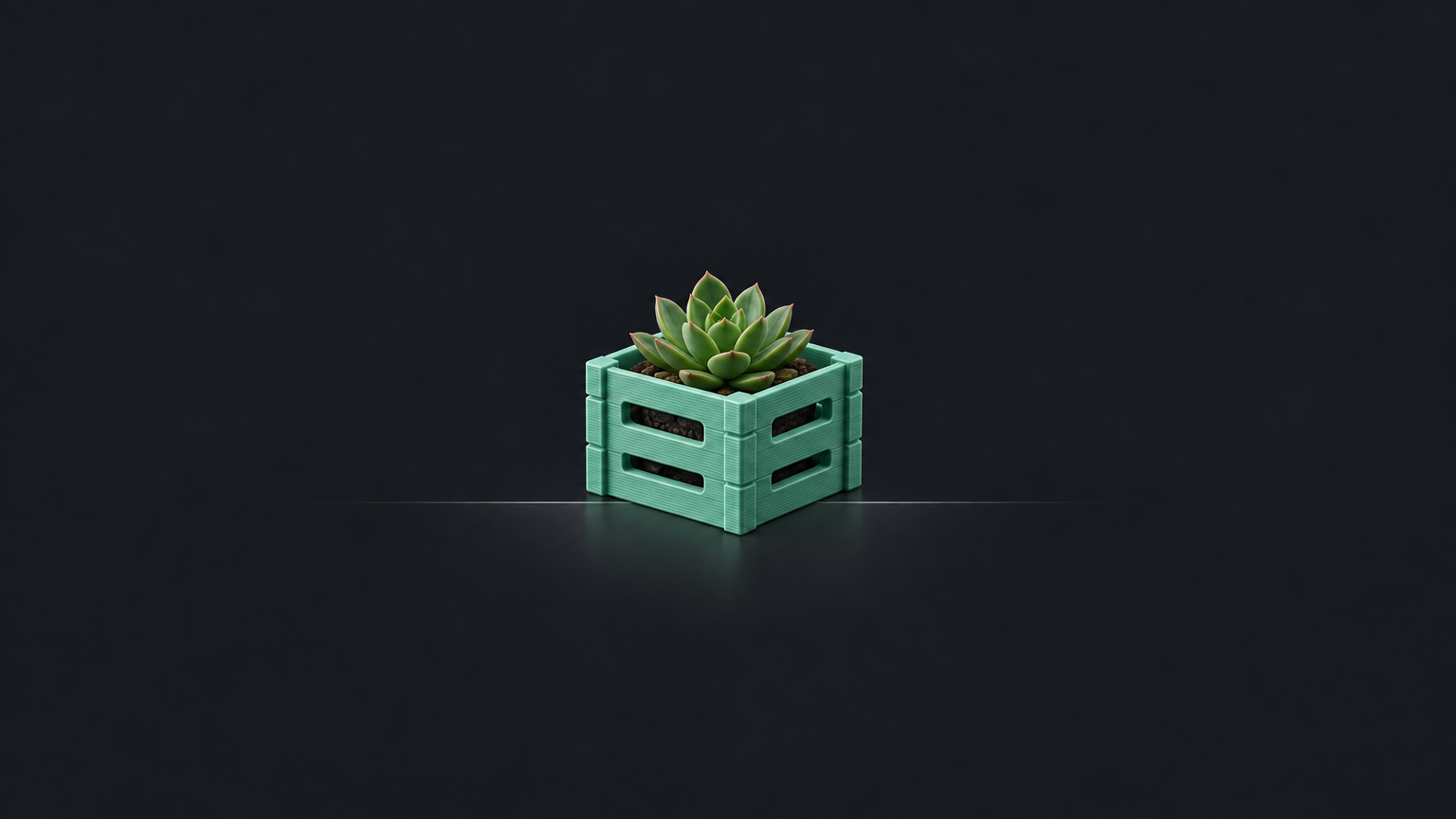 Crate Desk Planter — Print-Ready STL