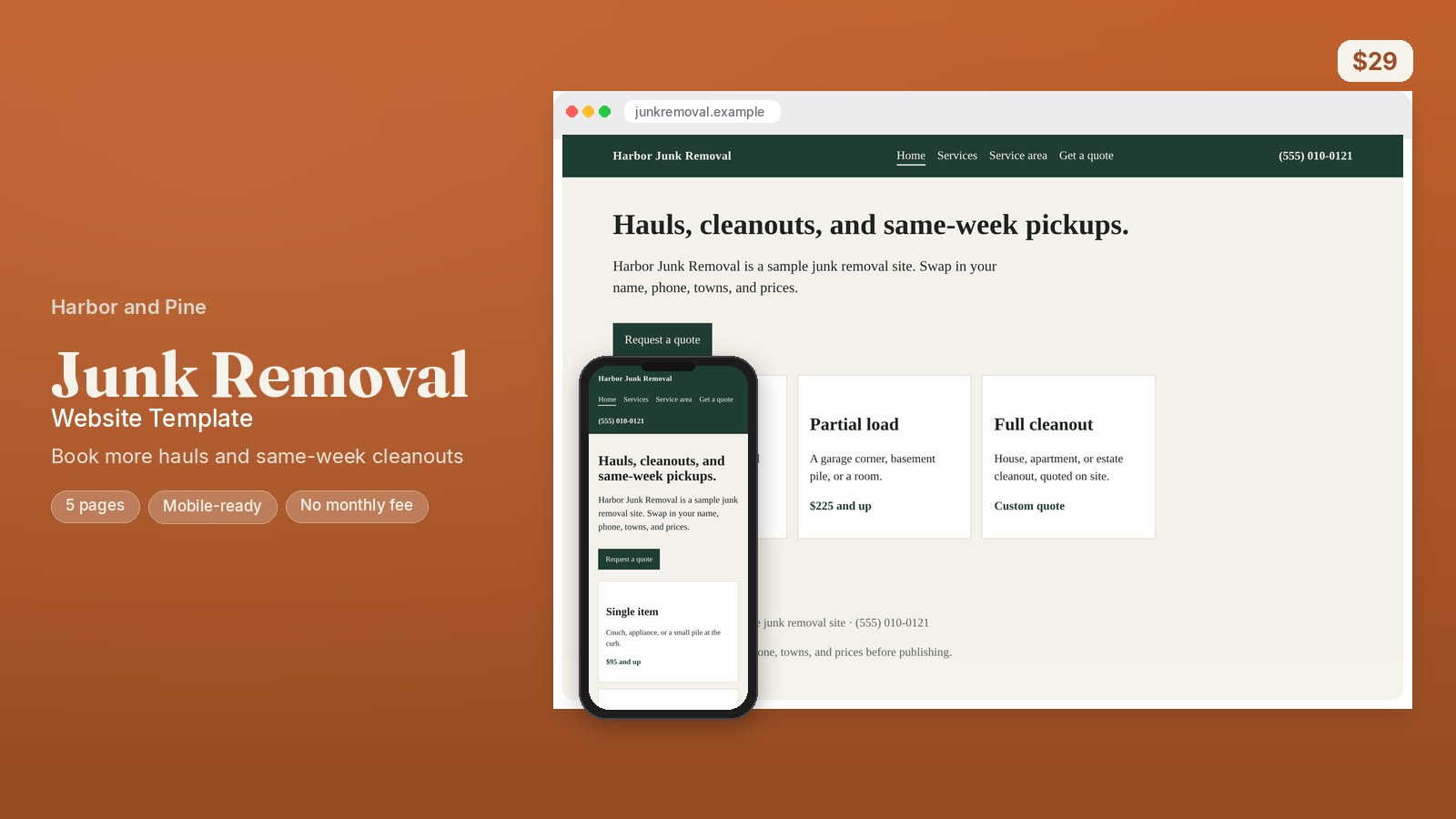 Junk Removal Website Template