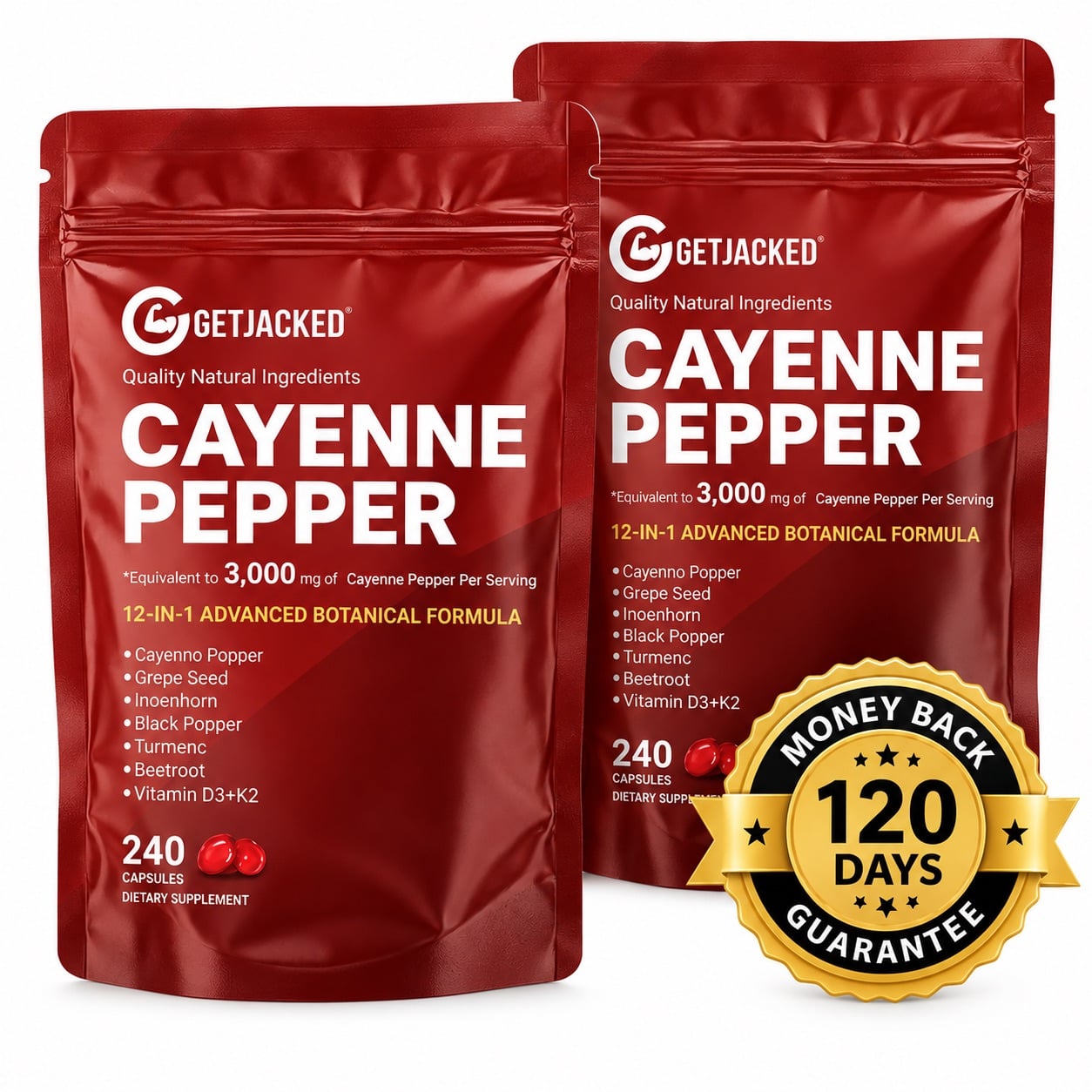GetJacked Cayenne Pepper Softgels packaging
