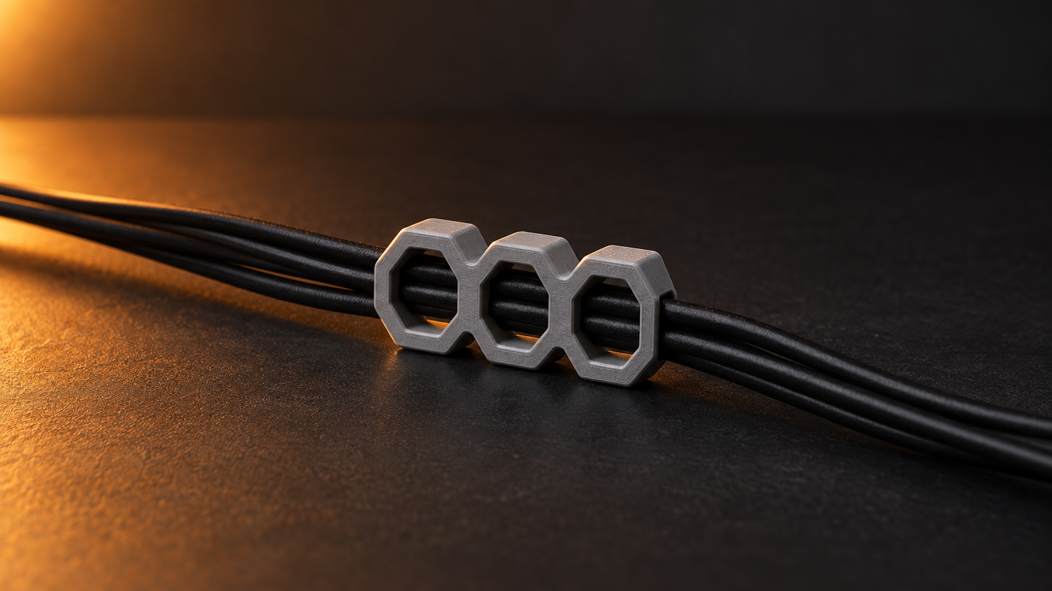 Hex Cable Comb — Print-Ready STL