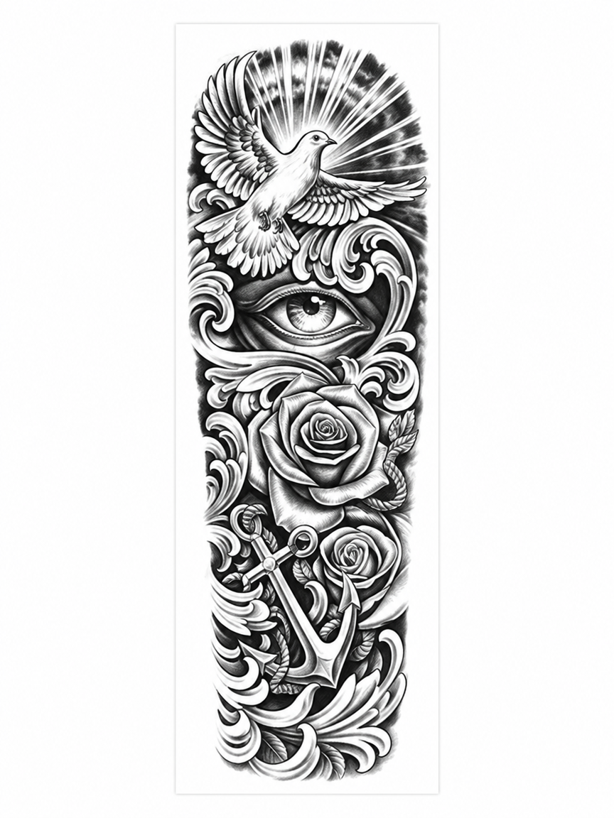 Dove Eye Rose Full Sleeve