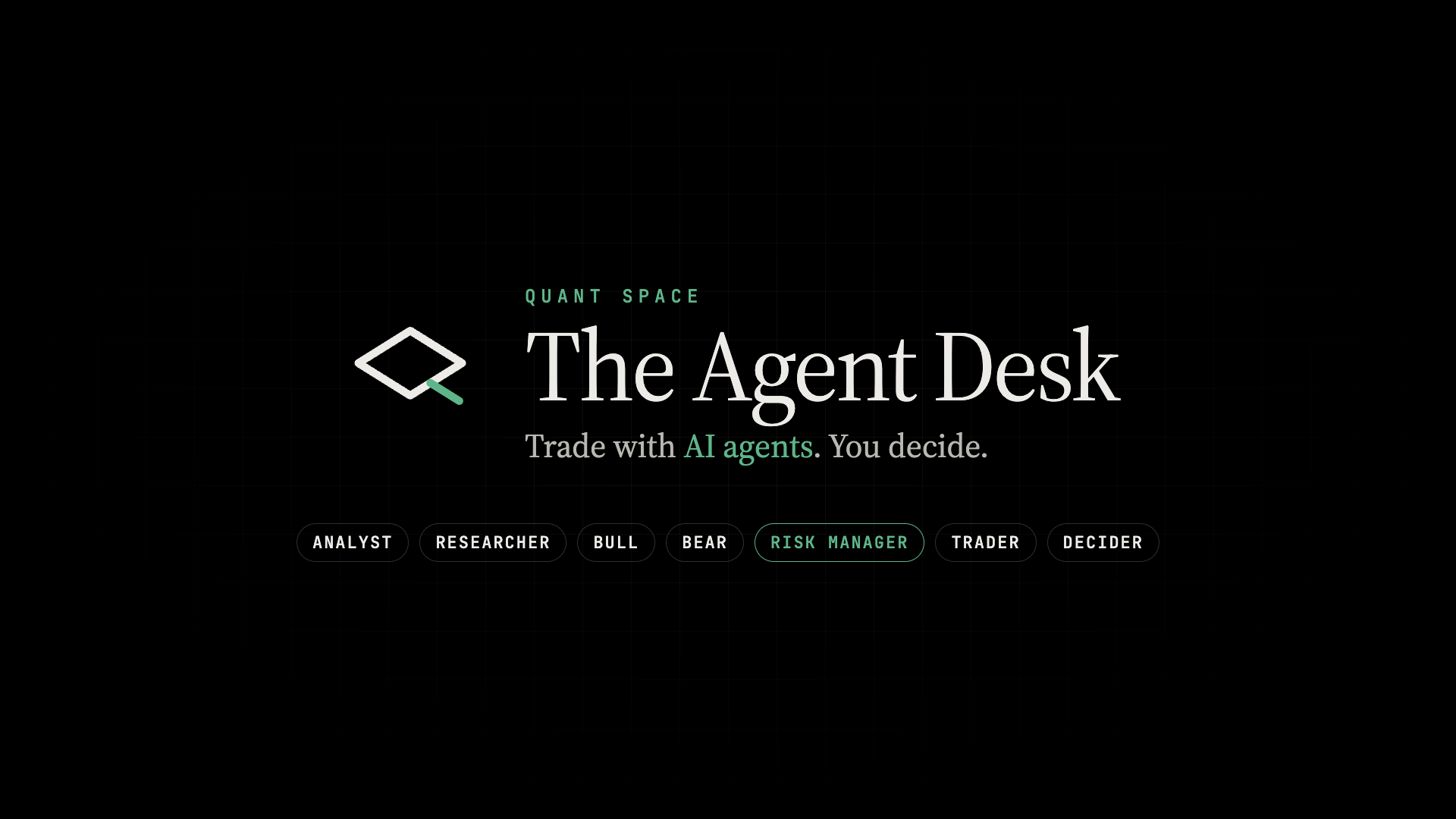 The Agent Desk: trade with AI agents 📈