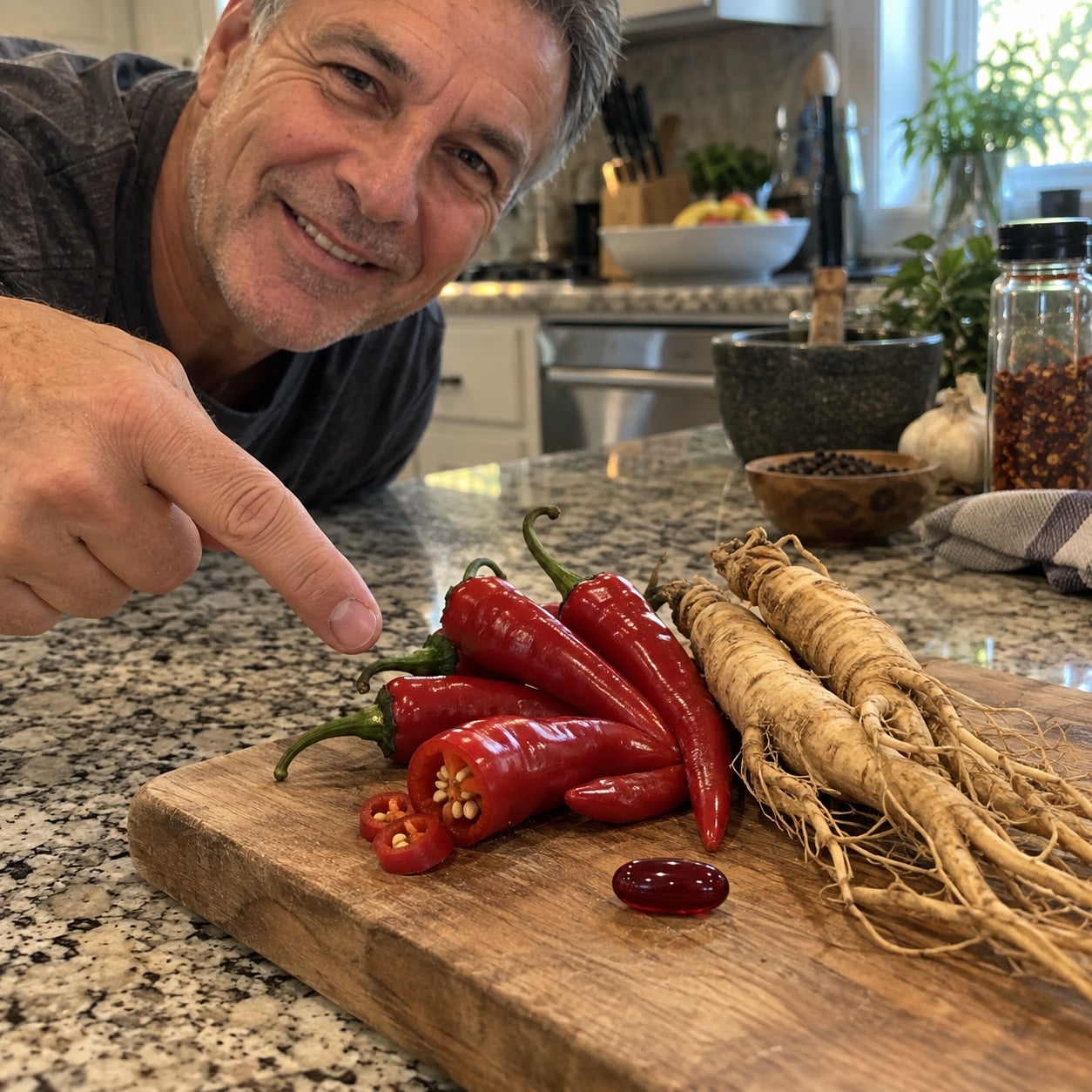 Cayenne pepper and Korean red ginseng ingredients