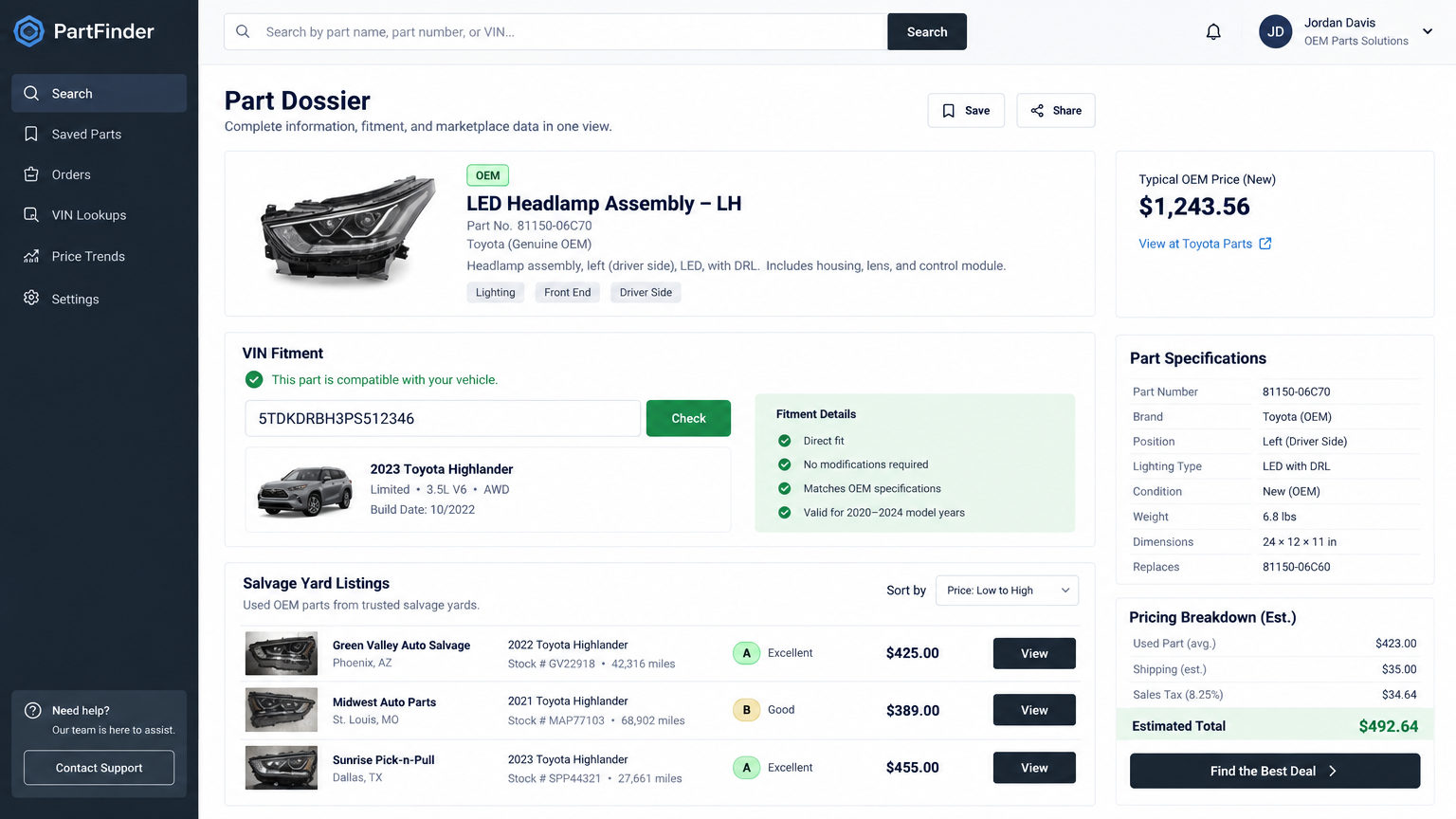 YardHunter OEM Part Concierge