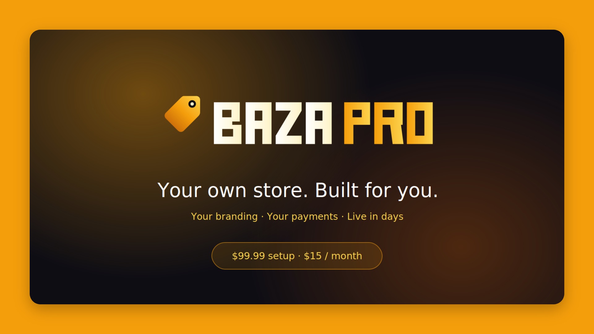 Baza Pro — Custom Store Setup
