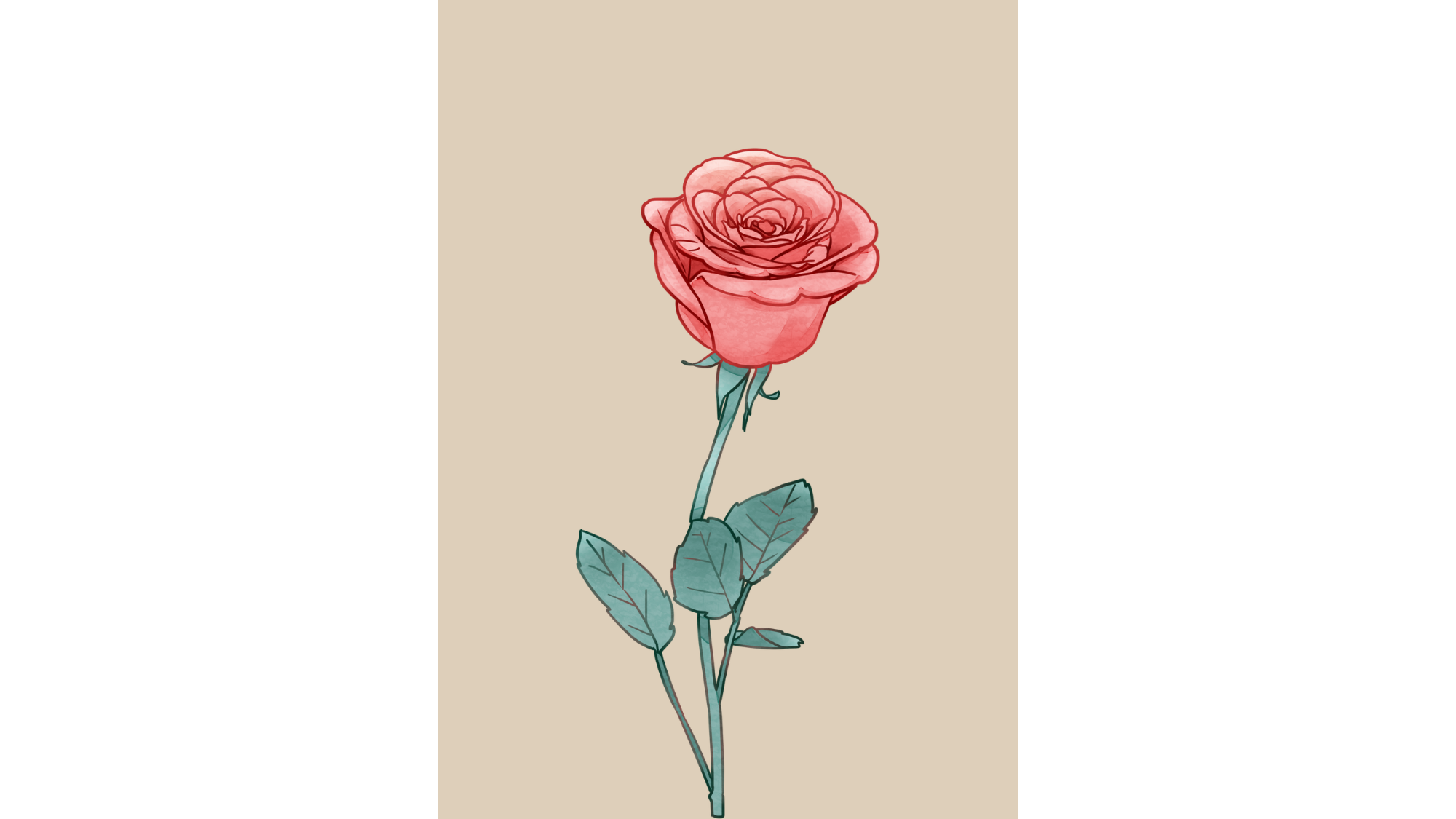 Beautiful Boho Rose Art