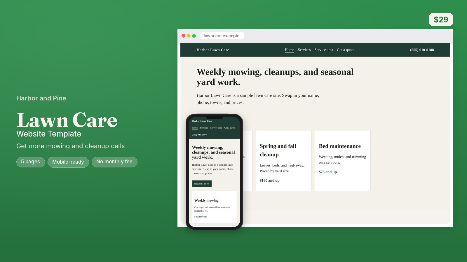 Lawn Care Website Template