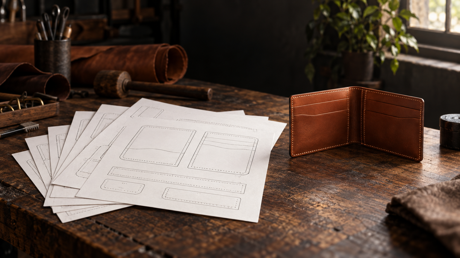 Minimalist Leather Wallet Pattern Pack