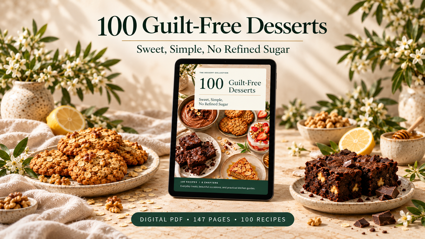 100 Guilt-Free Desserts - Sweet, Simple, No Refined Sugar (Offer Ends Today)