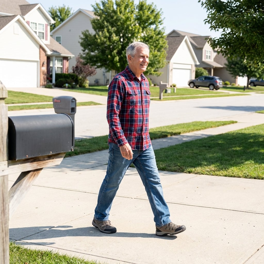 Man walking confidently