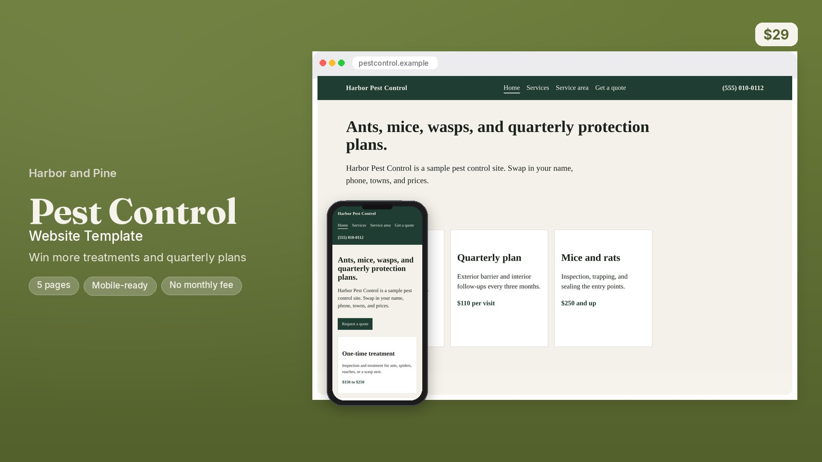Pest Control Website Template