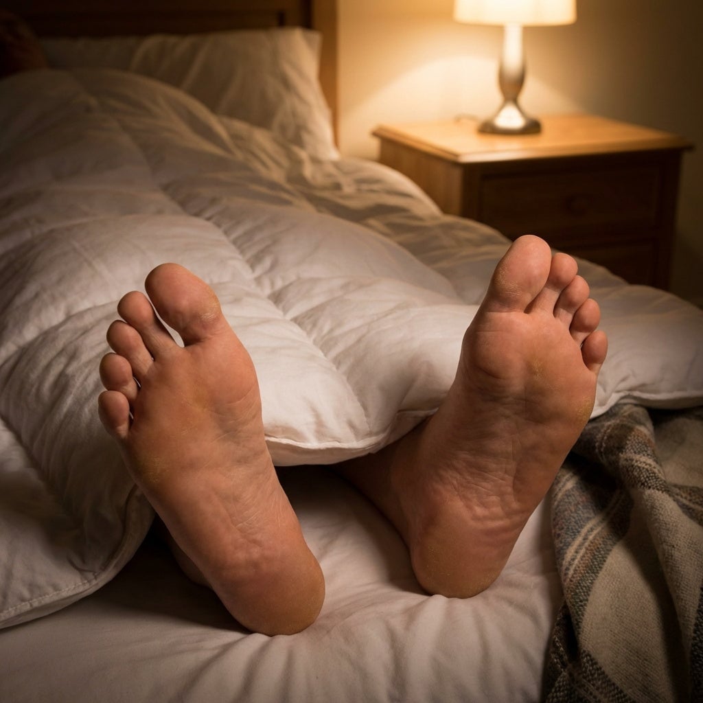 Warm feet in bed