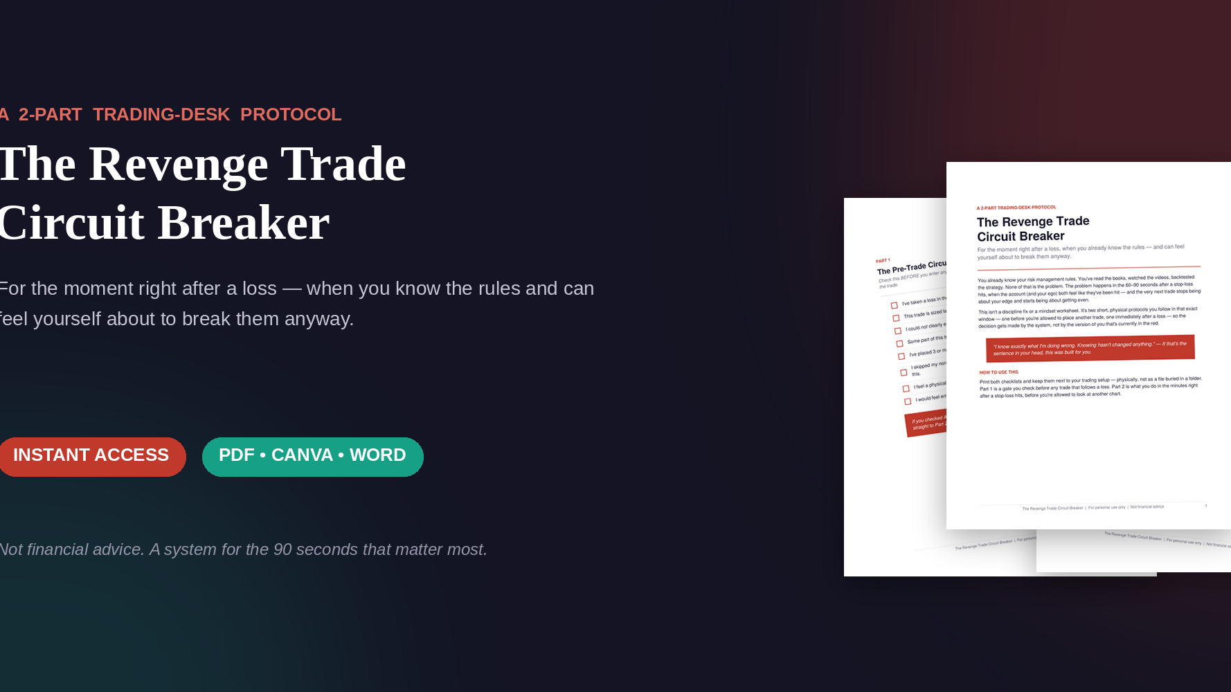 The Revenge Trade Circuit Breaker