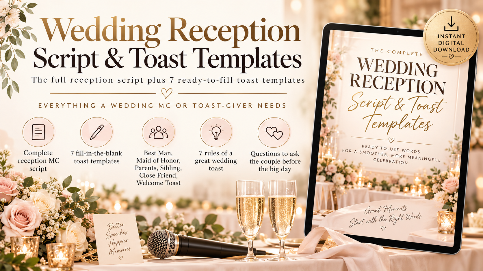 Wedding MC & Toast Script Pack