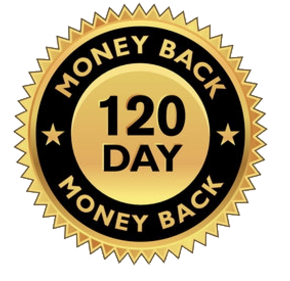 120-day money-back guarantee badge