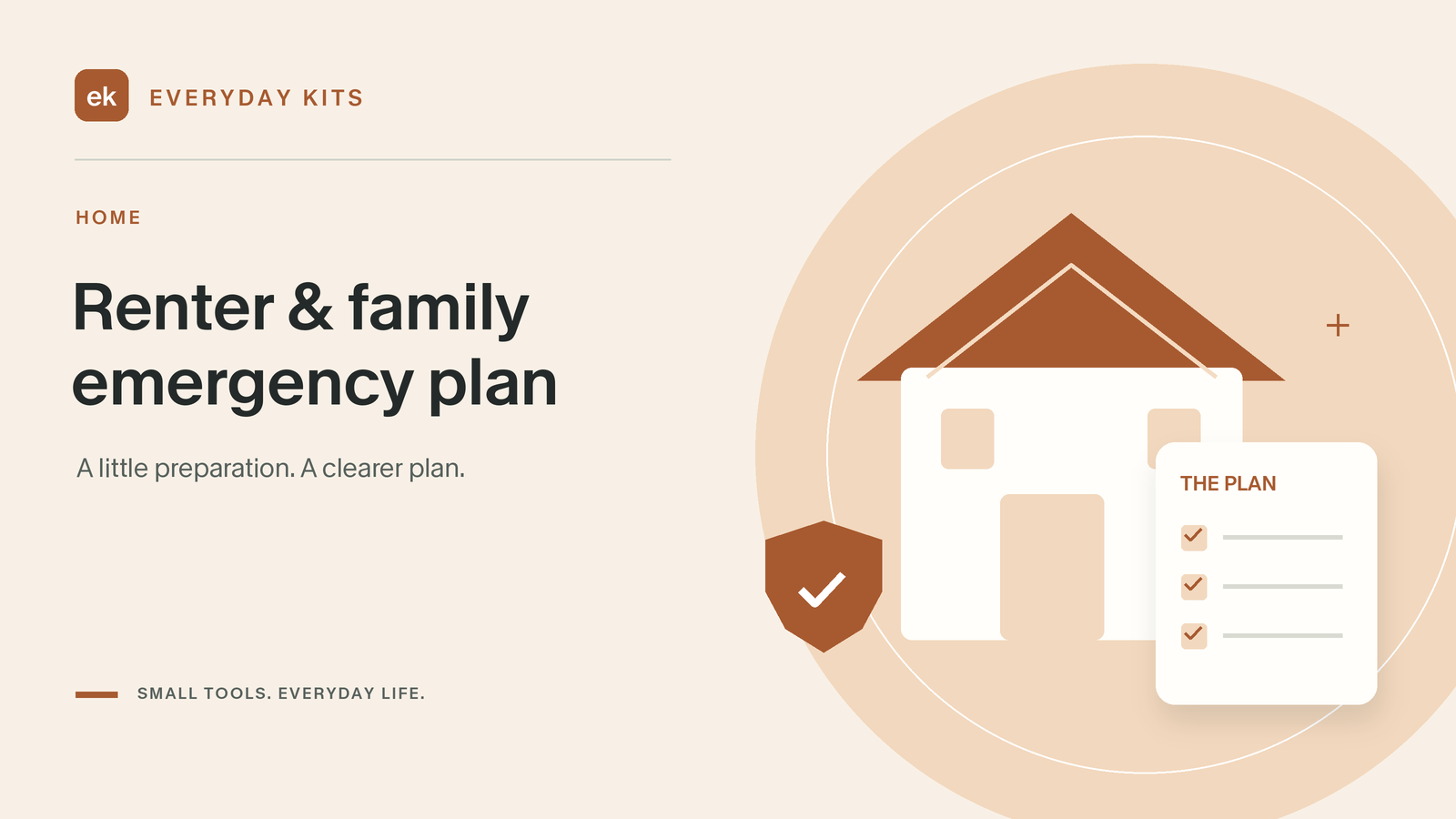 Renter and Family Home Emergency Plan (Printable Binder)