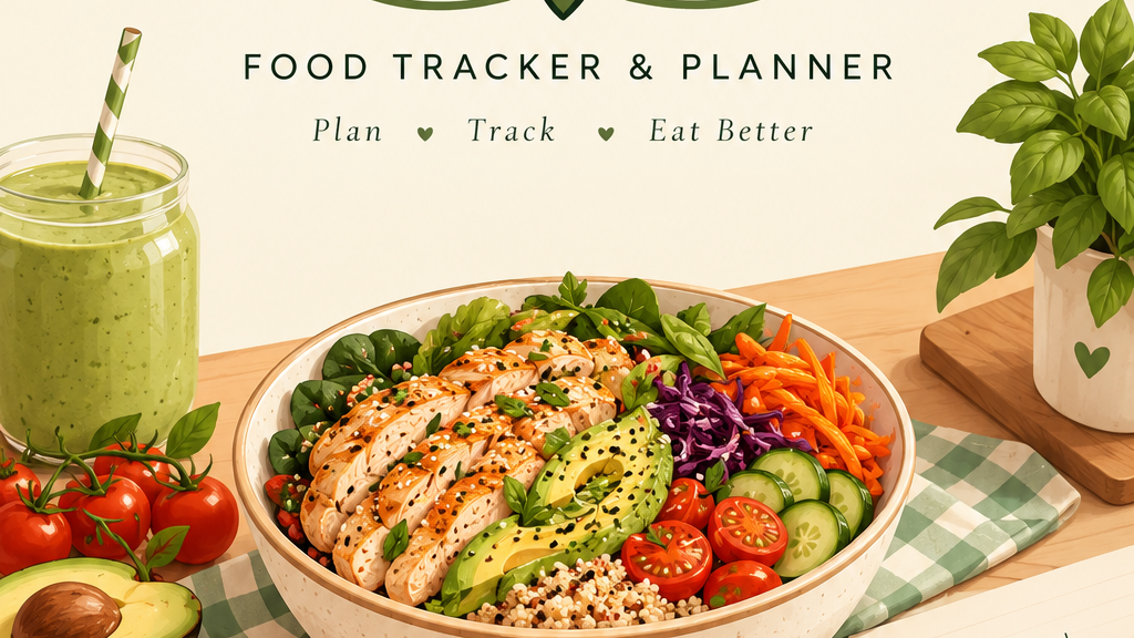 Mrs Food Corner's Food Tracker & Planner 