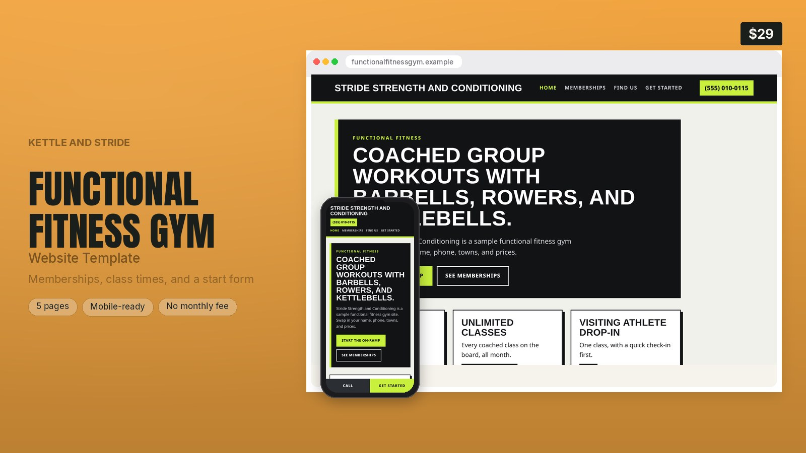 Functional Fitness Gym Website Template