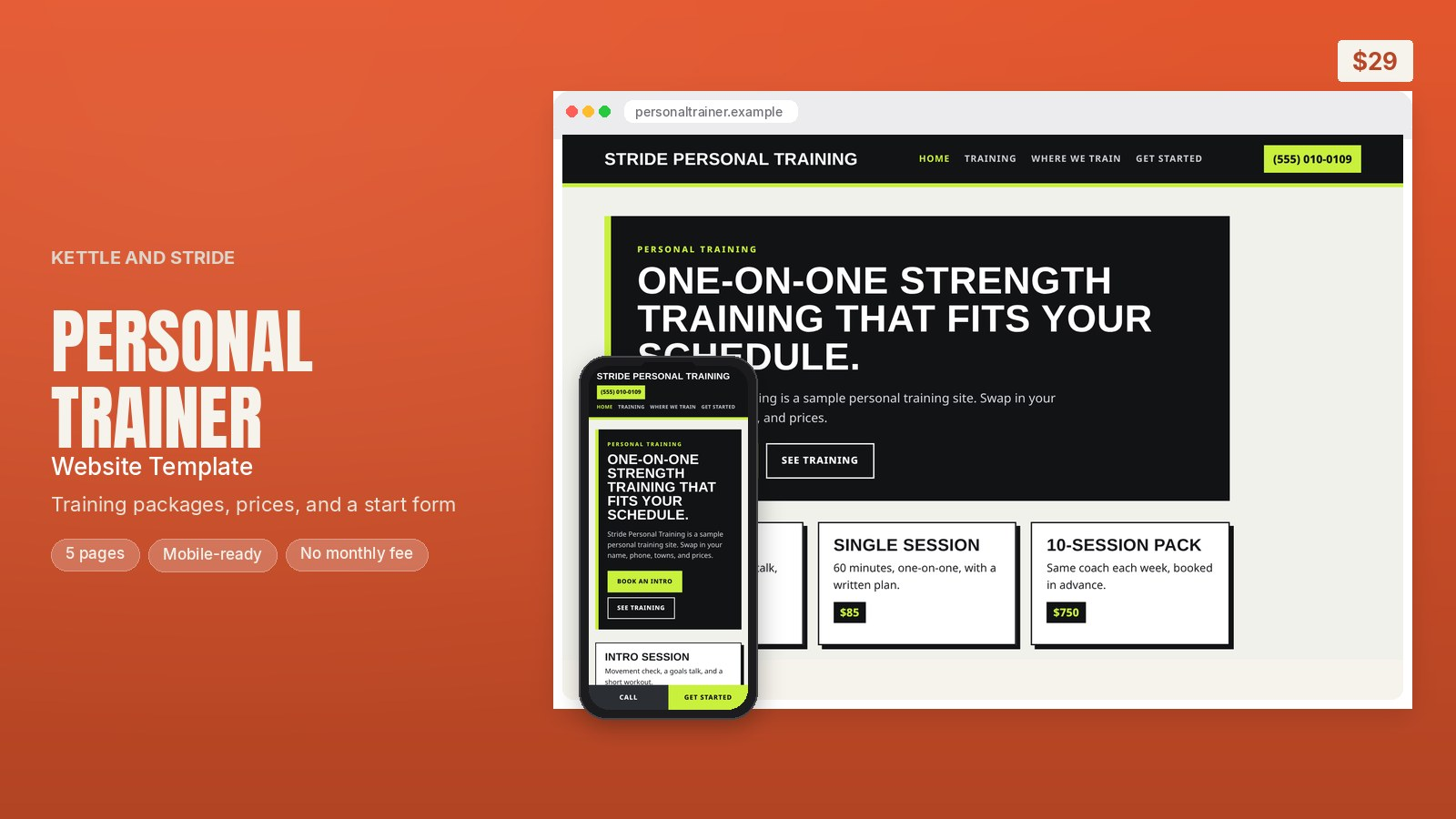 Personal Trainer Website Template