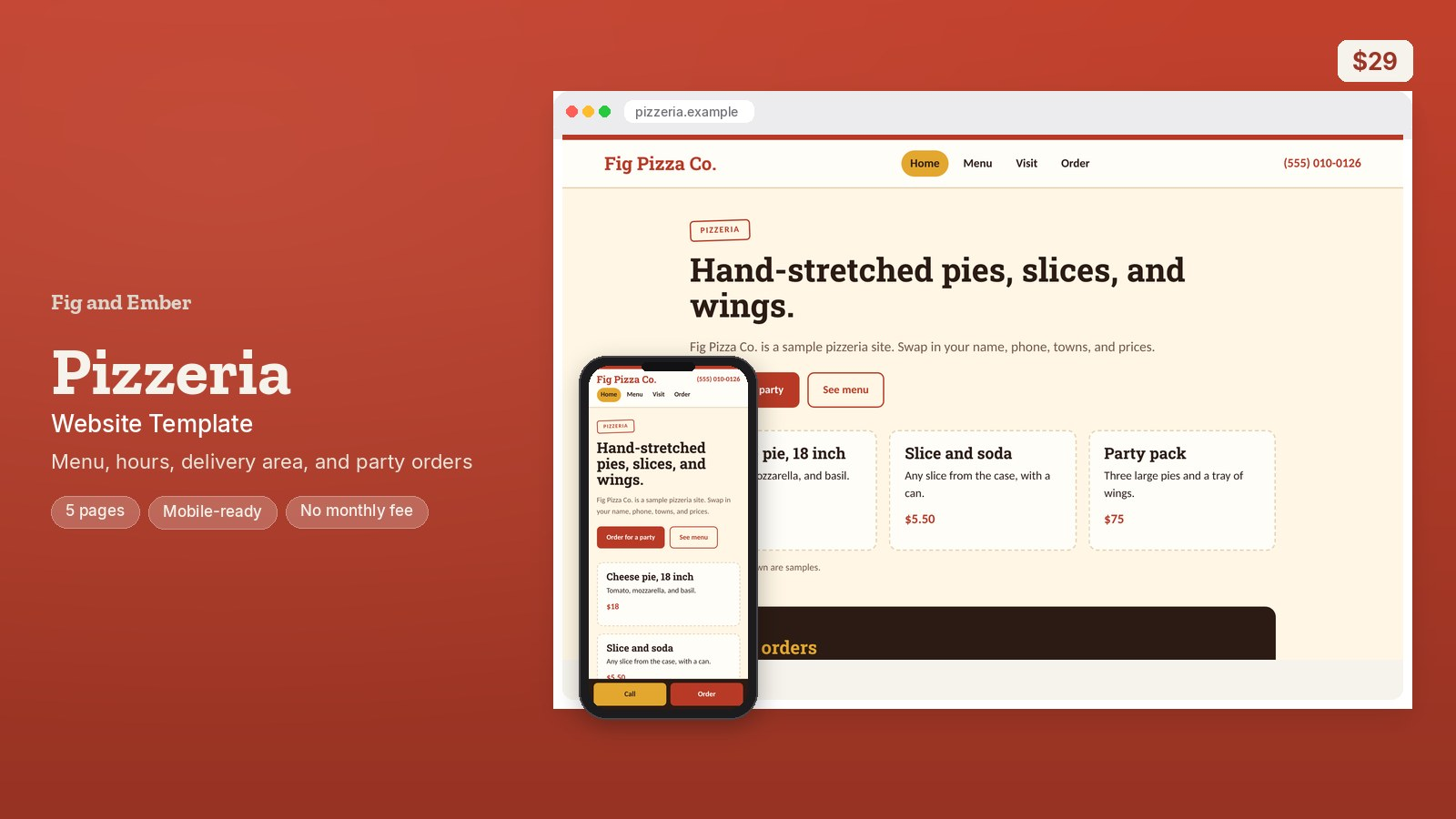 Pizzeria Website Template