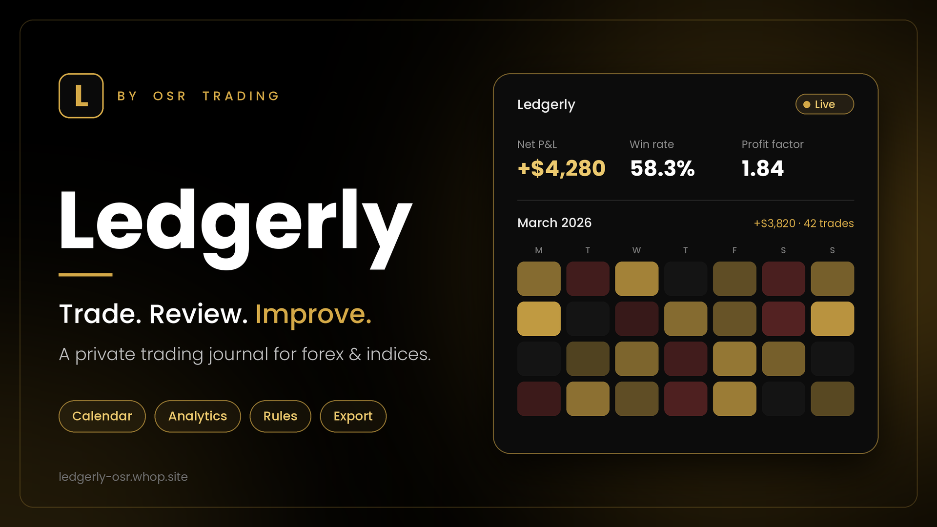 Ledgerly - Trading Journal