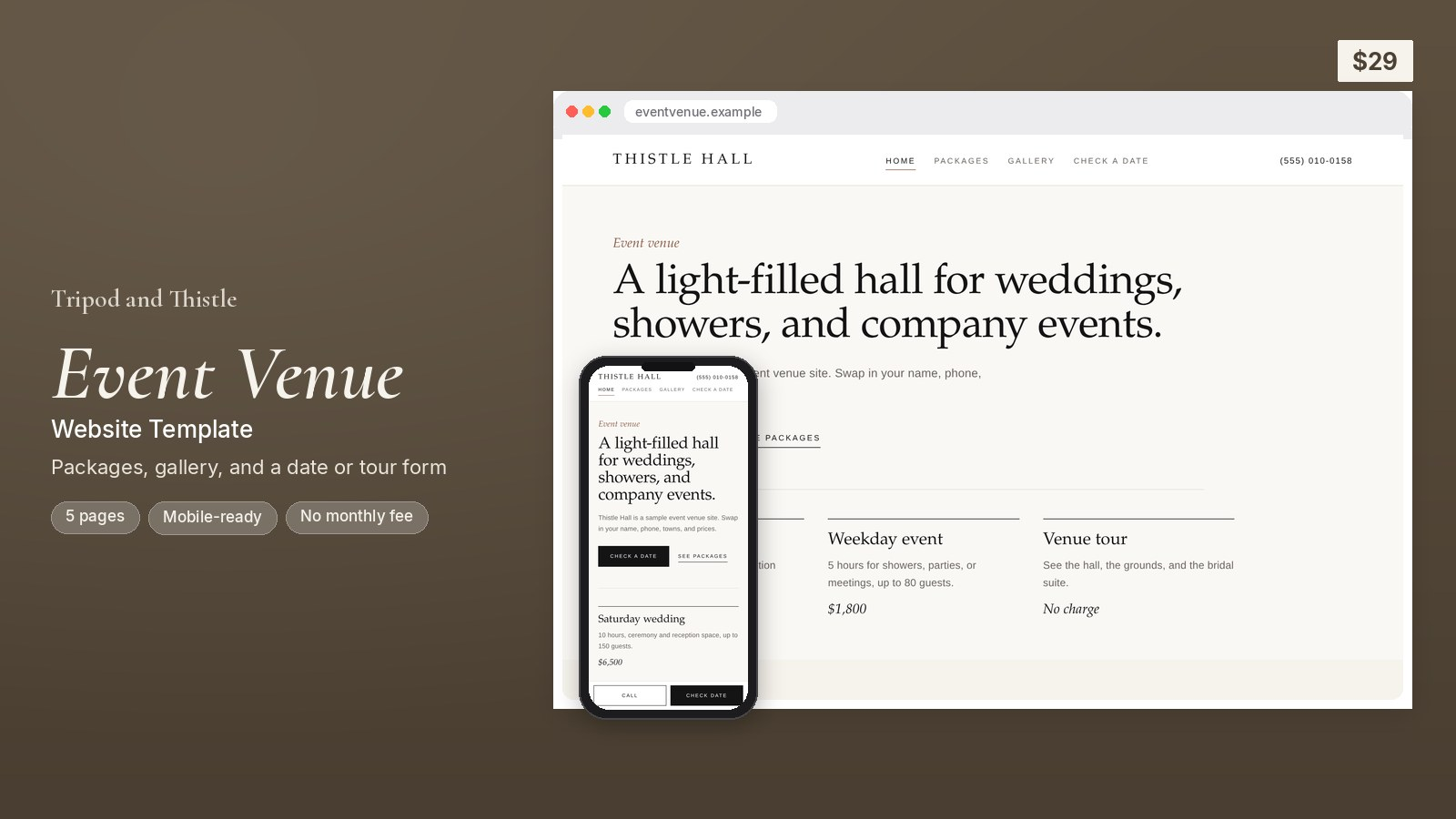 Event Venue Website Template