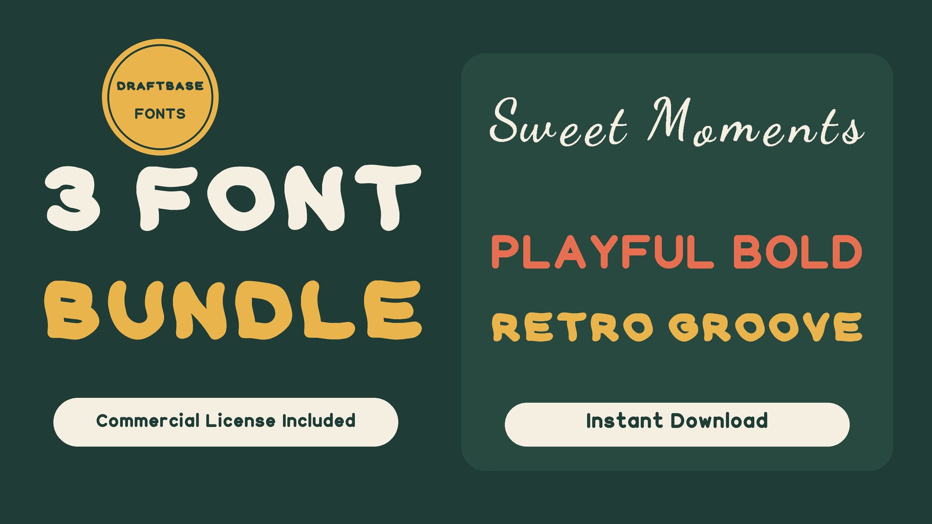 3-Font Bundle — Signature, Playful & Retro Handwritten Font