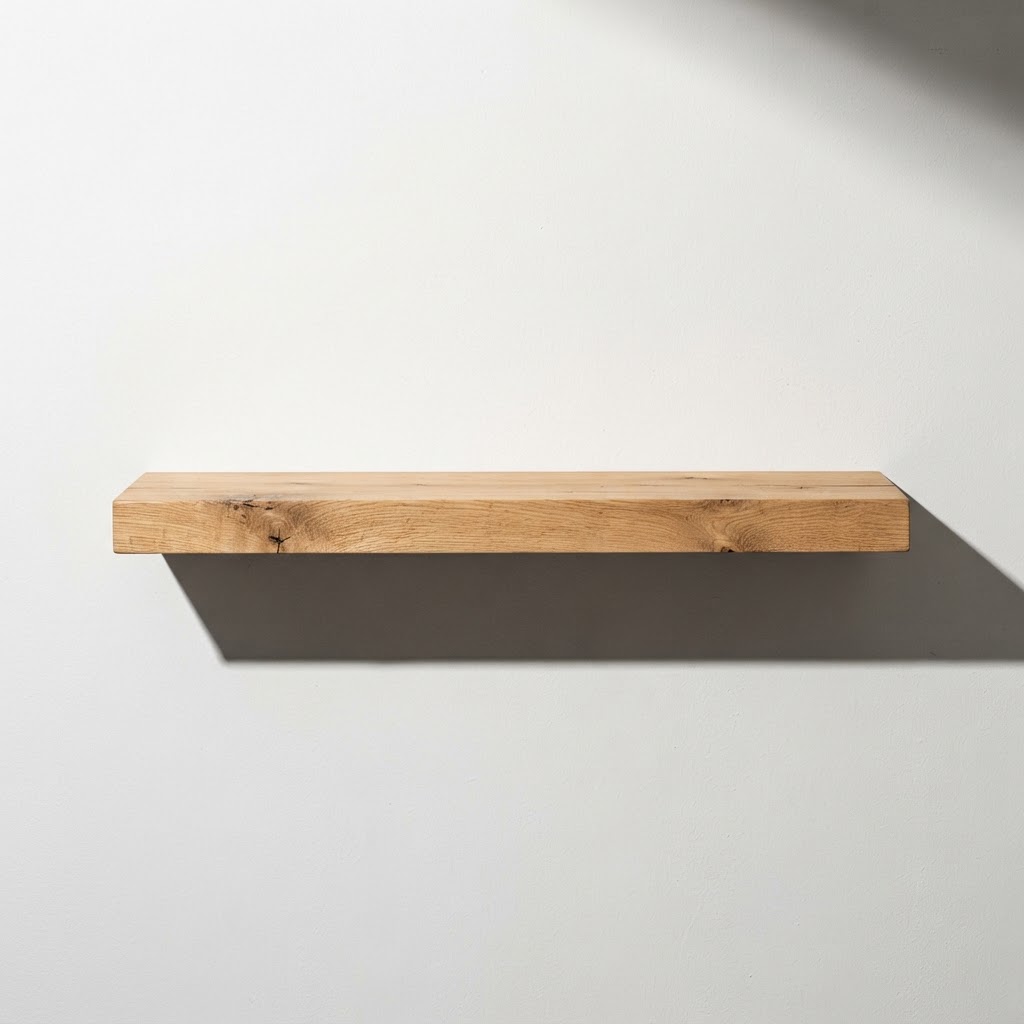 Oak Wall Shelf — Floating